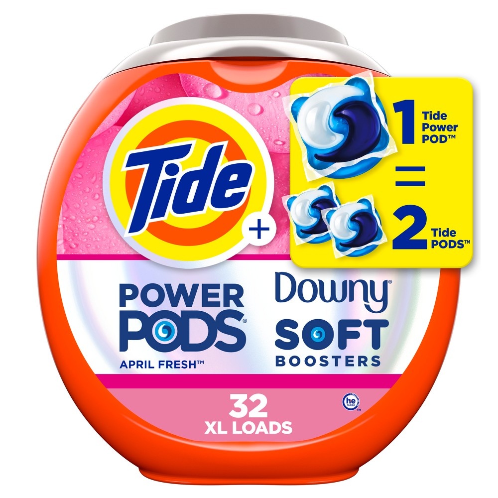 Tide + Downy April Fresh HE Deep Cleaning Concentrated Laundry Detergent Pods 32 Pacs - 45oz