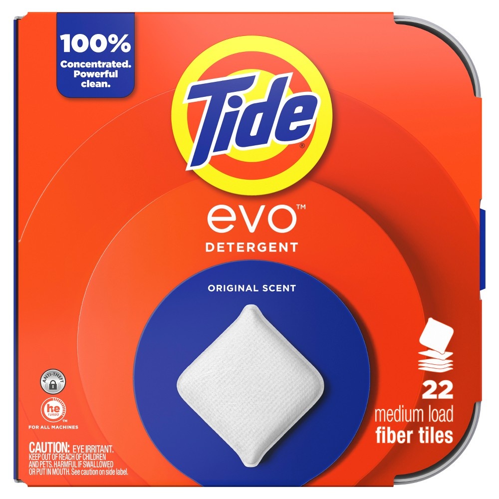 Tide Evo Fiber Tile Laundry Detergent, Original Scent, 22 Ct | CVS