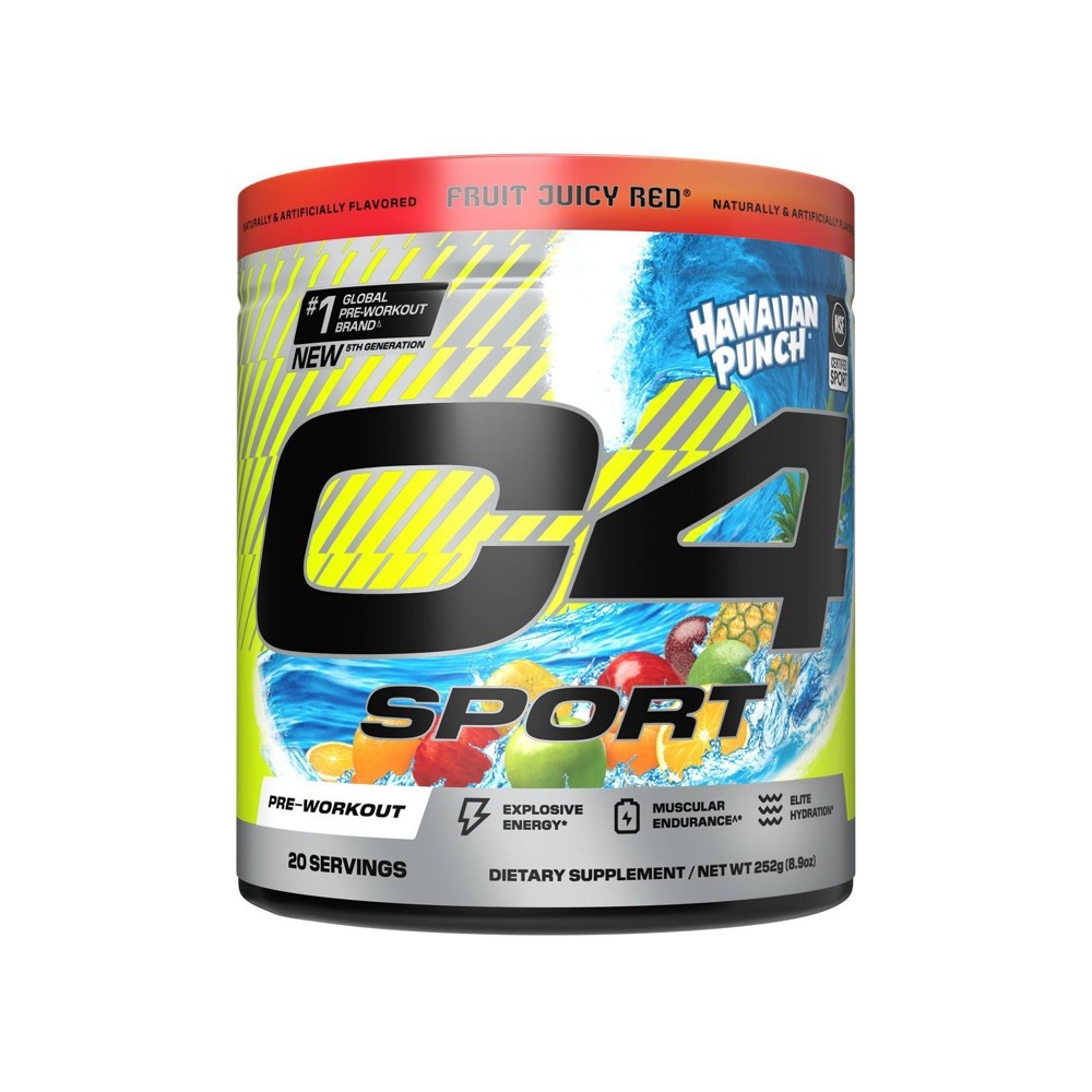 Cellucor C4 Sport Pre-Workout Powder - Hawaiian Punch Fruit Juicy Red - 8.9oz/20 Servings