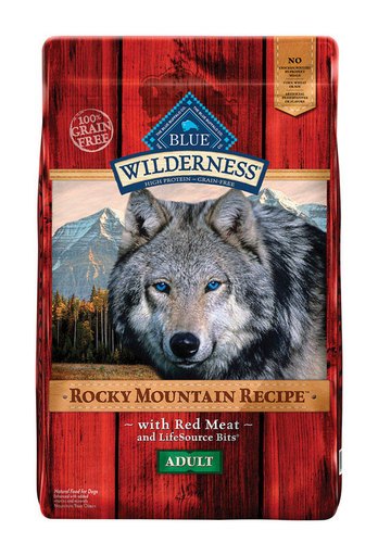 Blue Buffalo Blue Wilderness Rocky Mountain Red Meat Dog Food Grain Free 22