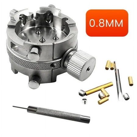 Kfykfyk High Quality Watch Movement Holder for ETA 7750 7751 7753 / SW500 13 1/4 Adjusting Screws Watch Repair Tool 0.8MM Punch