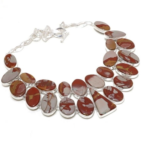 Noreena Jasper Gemstone Handmade Antique Design Necklace Jewelry 18  SA 4973