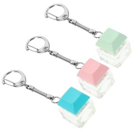 Keyboard Mini 3 Pcs Keychain Ring Ocean Fob Rings Easter Gift Bag Hanging Decor
