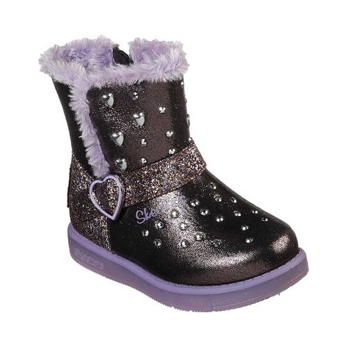 Skechers Tbd 8/30 20058N Girls' Infant-Toddler Boot 10 M Us Toddler Grey-Purple
