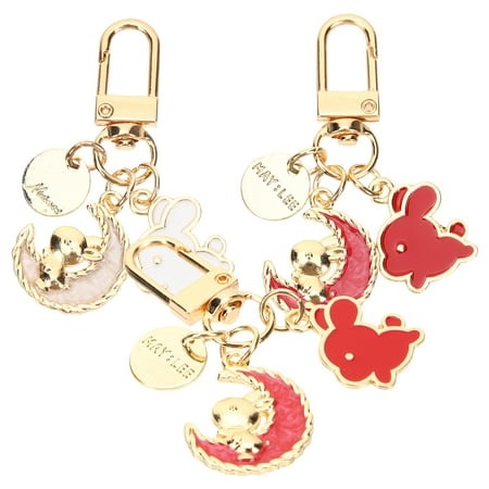 3 Pcs Key Ring Rabbit Bag Accessory Cartoon Keychain Hanging Pendant Easter Accessories