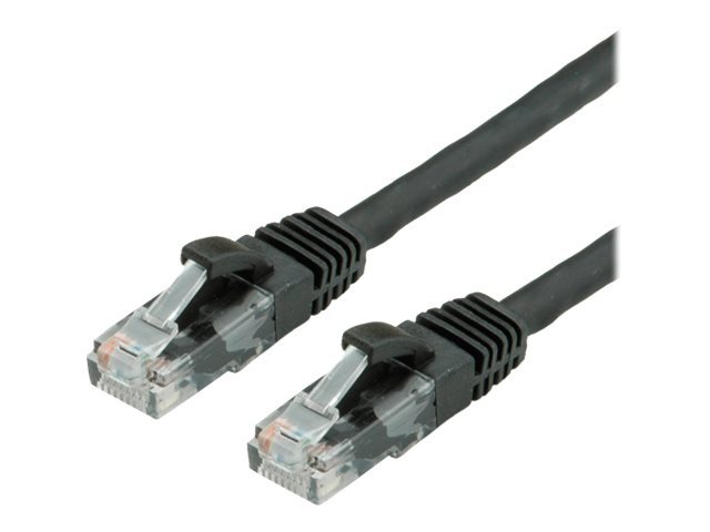 VALUE - Patch-Kabel - RJ-45 (M) Bis RJ-45 (M) - 3 M - UTP - CAT 6a - Geformt, Ohne Haken - Schwarz, RAL 9011 (21.99.1463)