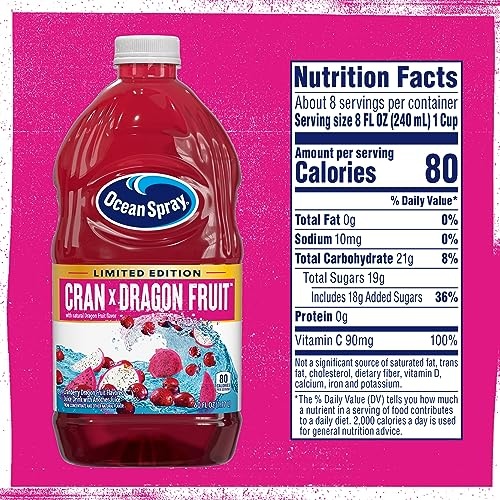 Ocean Spray® Cran X Dragon Fruit™ Juice Drink, 60 Fl Oz Bottle thumbnail
