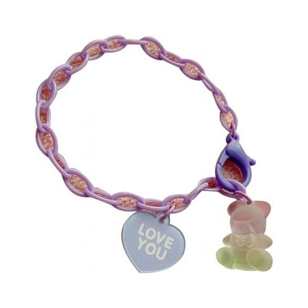 WINDLAND Valentine S Day Gift Colorful Cute Cartoon Gummy Bear Pendant Bracelet Resin Chain Bracelets for Girls Women Daughter