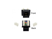 CableWholesale.com RJ11/RJ12 Vertical Termination Keystone Jack - Modular Insert - RJ-11/RJ-12 - Black
