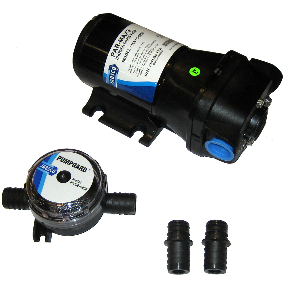 Jabsco 31610-0092 Par-max 3 Shower Drain Pump 12v 3.5 Gpm
