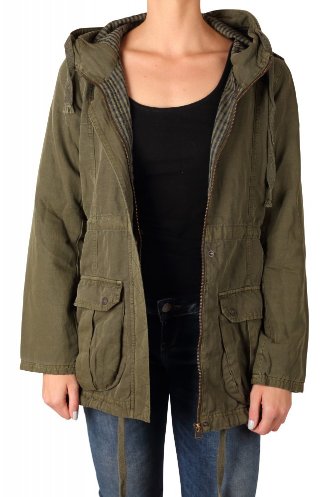 LTB Damen Kapuzenjacke Effy Coat 44037-1507 Antique Basil