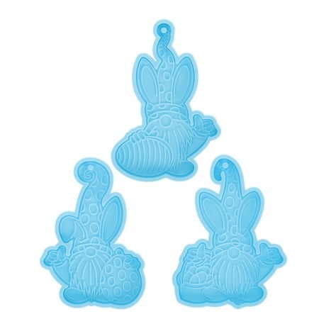 3 Pcs Epoxy Mold DIY Key Ring Rings Silicone Keychain Ornament Molds Gummy Muñecos De