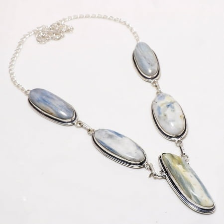 Blue Kyanite Gemstone Handmade Fashion Ethnic Gift Necklace Jewelry 18  SA 2518