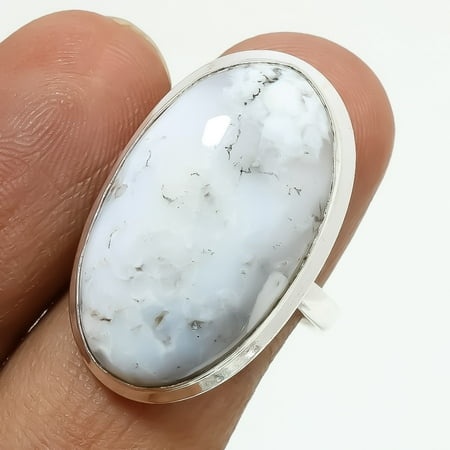 Dendritic Opal Gemstone Handmade Fashion Antique Gift Ring Jewelry 8  SA 4962