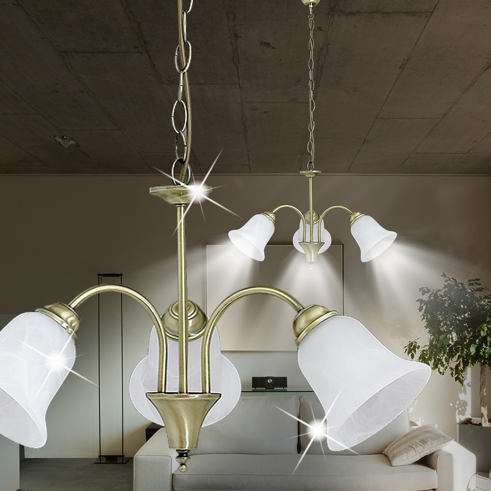 MIA A2277N Hänge Leuchte 0550mm/ Bronze/ Golden/ Glas/ Pendel Lampe Hängelampe Hängeleuchte Pend