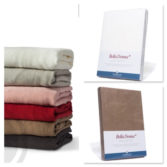 Bella Donna Edel-Frottee Spannbettlaken L 200x220cm L 0701 Grau
