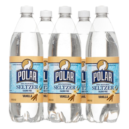 Polar Seltzer Water, Vanilla, 33.8 Fl Oz (Case of 12)