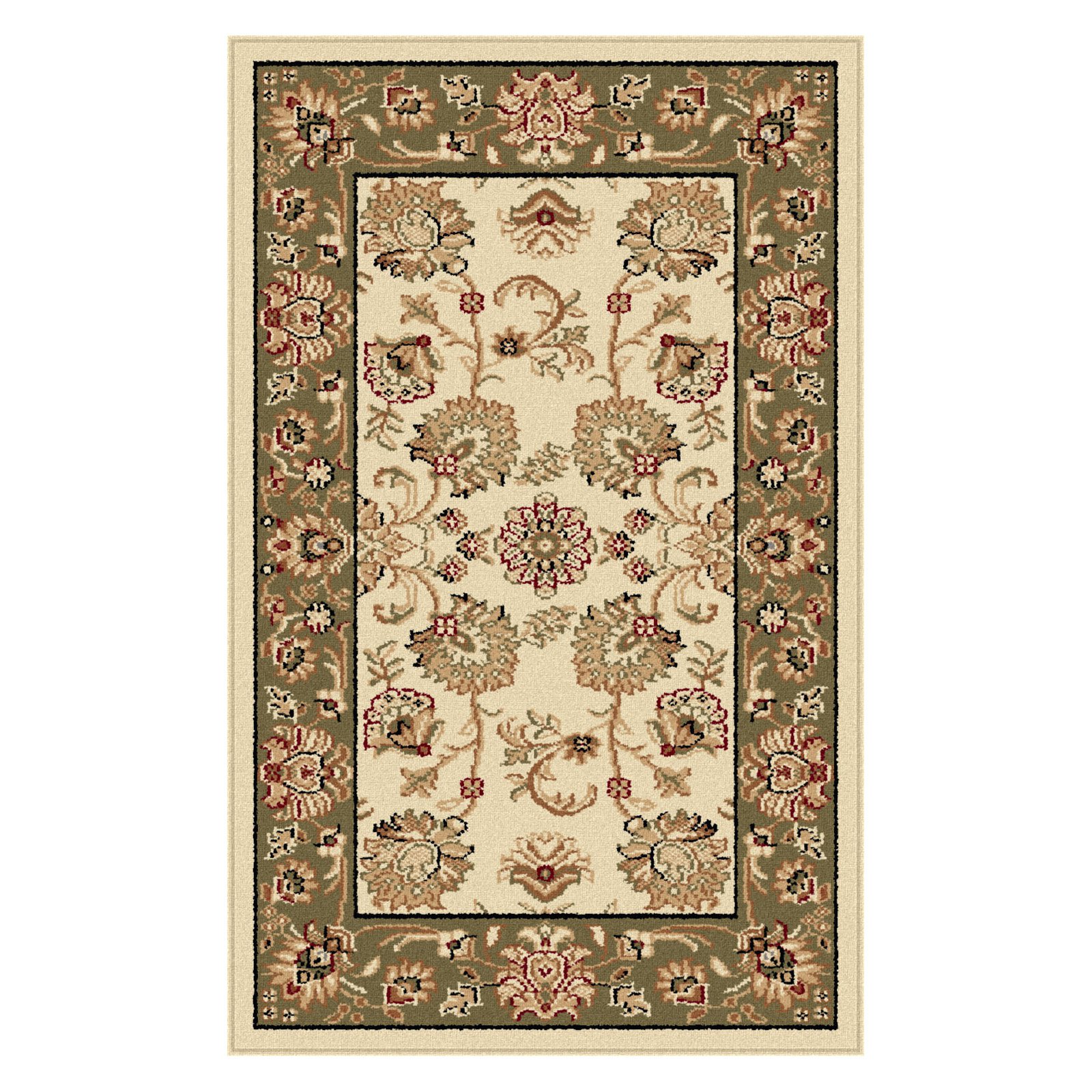 Tayse Sensation Area Rug 4722 Ivory Scrolls Border 7  10  X 10  3  Rectangle