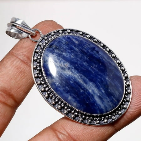 Sodalite Gemstone Handmade Ethnic Anniversary Gift Pendant Jewelry 2.7  SA 9585