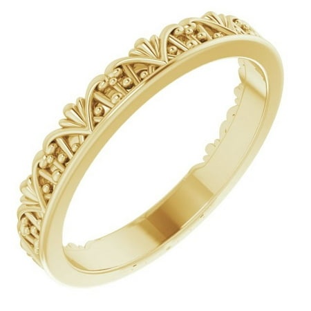 14K Yellow Stackable Crown Ring 51848:102:P