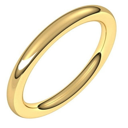 18K Yellow 2.5 Mm Full Round Comfort-Fit Band FR3.5:2518:P
