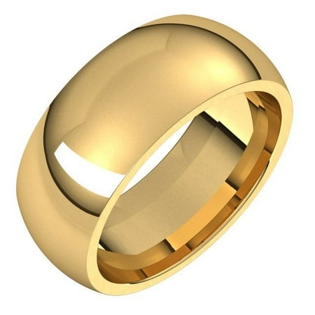 18K Yellow 8 Mm Half Round Comfort Fit Band Size 11 IR11:51082:P