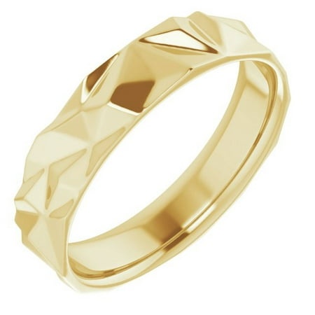 14K Yellow 5 Mm Patterned Band Size 7 52291:5075:P