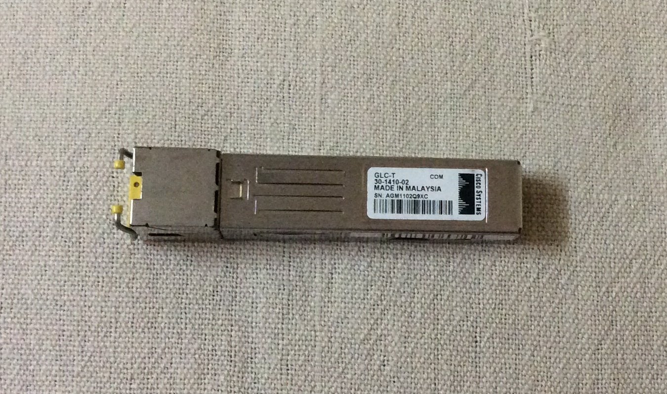 GLC-T= 1000BASE-T SFP Gigabit Interface Converter 1 X RJ-45 1000Base-T