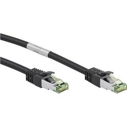 Goobay CAT 8.1 Patchkabel, S/FTP (PiMF), Schwarz, 0.5 M - LSZH Halogenfrei, Kupfer AWG 24 (66720)