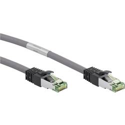 Wentronic Goobay - Patch-Kabel - RJ-45 (M) Bis RJ-45 (M) - 25cm - SFTP, PiMF - CAT 8,1 - Halogenfrei, Geformt, Ohne Haken, Verseilt - Grau (55134)