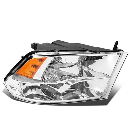 DNA Motoring OEM-HL-0049-R Chrome SE33 Amber Factory Style Passenger Side Headlight Lamp Replacement for 09-18 Ram