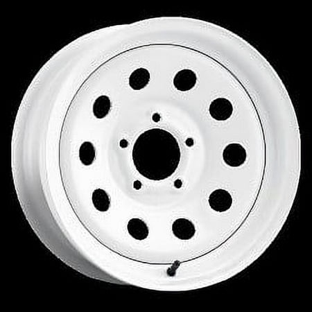 1 Allied - Pacer 15x5 5X4.50 +00 55W White Mod Gloss White Wheel Rim