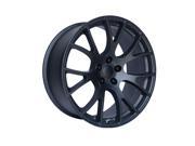 1 New 20x9 +20 Dodge Challenger SRT Hellcat Matte Black 5X115 Replica Wheel Rim