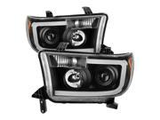 Toyota 07-13 Tundra / 08-17 Sequoia Black Projector Neon LED Tube Headlights Set