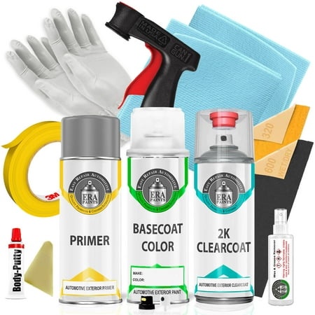 ERA Paints 786/7786 - Stannite Gray Metallic for MERCEDES Exact Match Touch up Paint Spray - 2K Pro Kit