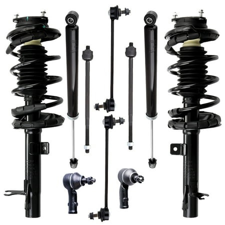 SCITOO 171504 171505 5796 ES3587 ES3588 Front Strut Spring Assembly Rear Shock Absorber Tie Rod End Stabilizer Bar Link Kit Fits 2000 2001 2002 2003 2