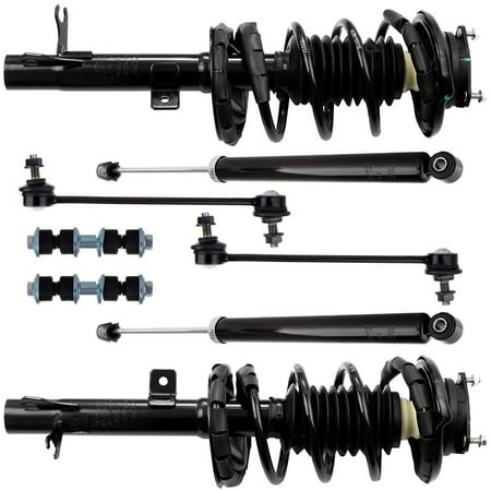 SCITOO 171505 171504 5796 K90130 K80066 Front Strut Spring Assembly Rear Shock Absorber Stabilizer Bar Link Kit Fits 2000 2001 2002 2003 2004 2005 for