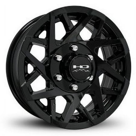15x6 HD Trailer Wheels Canyon Trailer Black Wheel 6x5.5 (0mm)