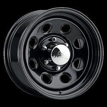 1 Allied - Pacer 16x8 8X6.50 -6 297B Black Soft 8 Gloss Black Wheel Rim