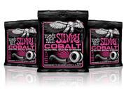 Ernie Ball 2723 Cobalt Super Slinky Electric Guitar Strings - 3 Pack