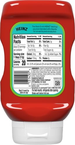 Heinz Tomato Ketchup Blended with Chipotle, 14 Oz Squeeze Bottle thumbnail