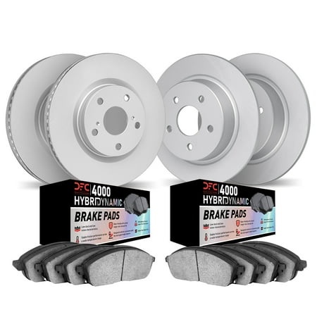 Dynamic Friction Company Front and Rear Geospec Brake Rotors Kit | 4000 HybriDynamic Brake Pads 4804-63038