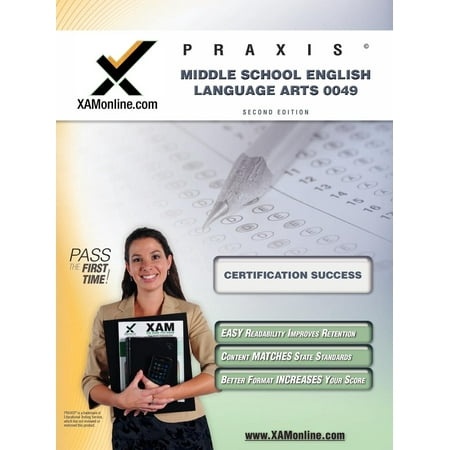 Pre-Owned Praxis Middle School English Language Arts 0049 Teacher Certification Test Prep Study Guide (Paperback) 1581972695 9781581972696