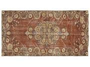 Bespoky Vintage Handwoven Kilim Rug Naturel Medium Size 4'8'' X 9'0'' Ft