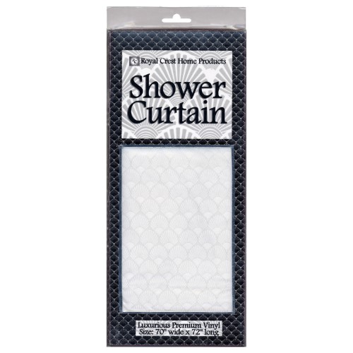 Shower Curtain White Shells Royal Crest Shower Curtains 9300 748209093002