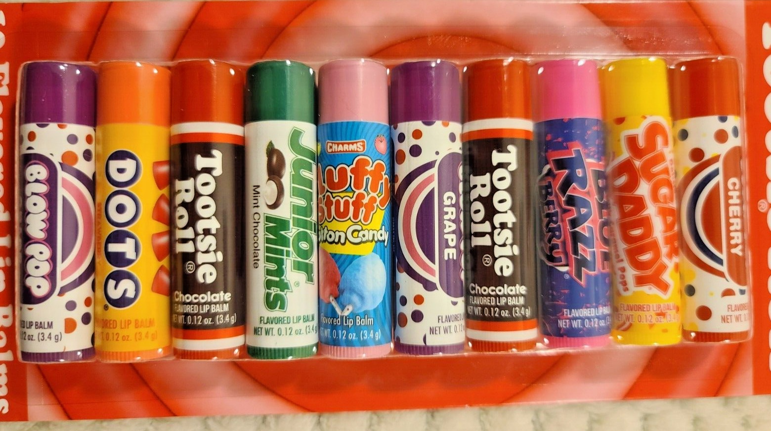 Tootsie Roll Flavored Lip Balms Gift Set NEW 10 Pack Taste Beauty SEALED thumbnail