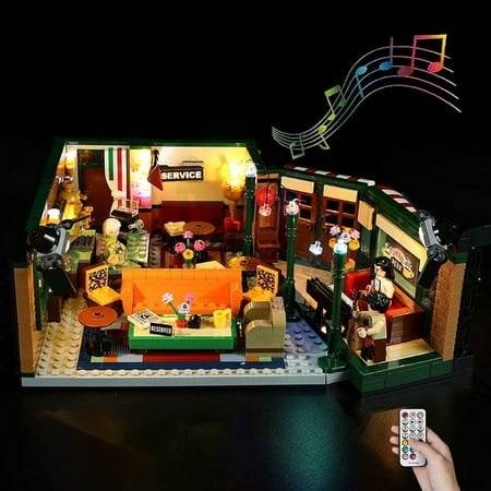 Custom MOC Same as Major Brands! LED Lighting Set DIY Toys Ideas 21319 Series Central Perk Blocks Building