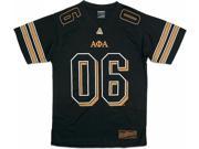 Big Boy Alpha Phi Alpha Divine 9 Mens Football Jersey Tee [Black - M]