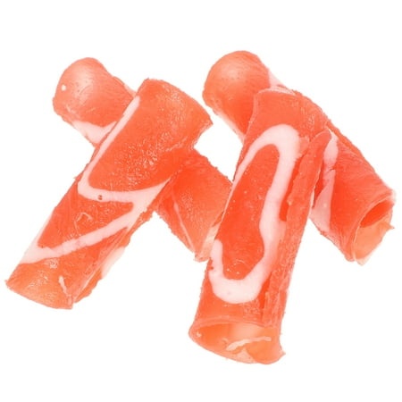 Simulation Meat Roll Food Samples Dining Room Decor Pvc Kitchen Fake Realistic Roast Beef Child Meatloaf 4 Pcs