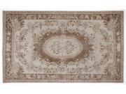 Bespoky Vintage Handwoven Kilim Rug Beige Large Size 5'7'' X 9'4'' Ft